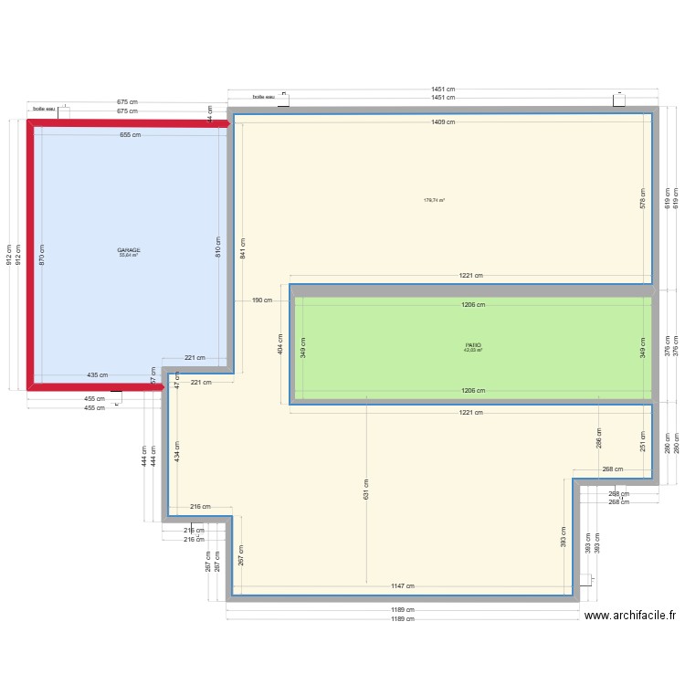 MONTES TOITURE. Plan de 3 pièces et 277 m2