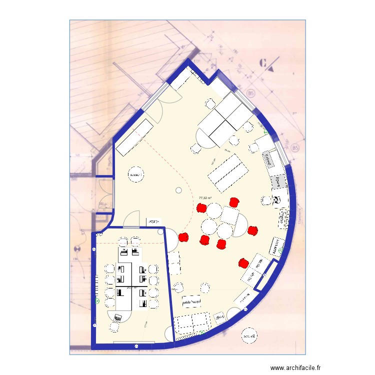 FabLab bureau V2. Plan de 0 pièce et 0 m2
