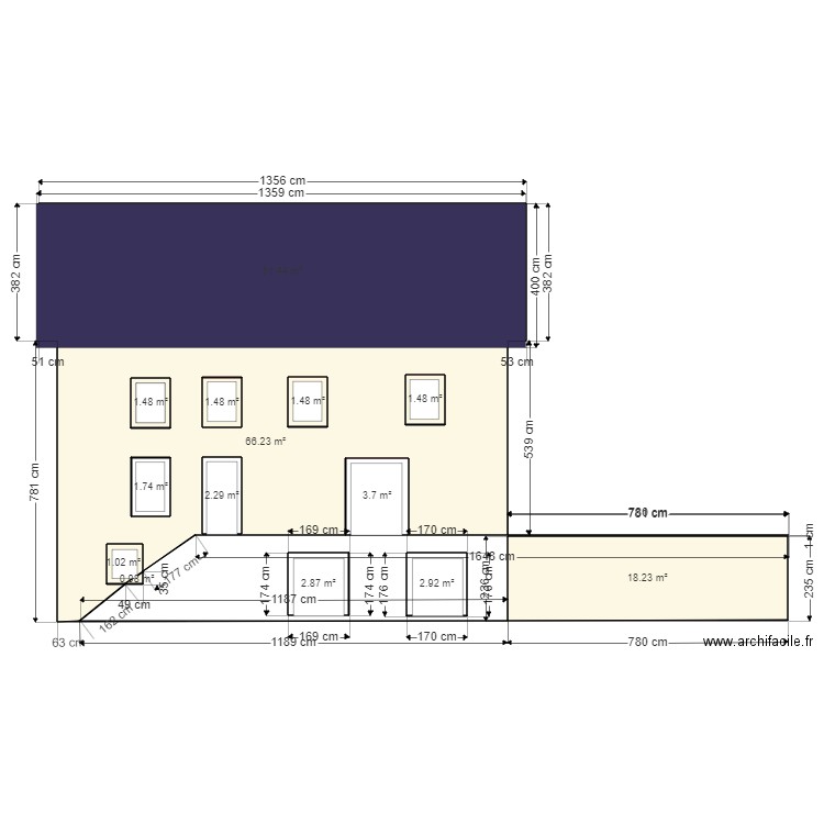 palou. Plan de 0 pièce et 0 m2