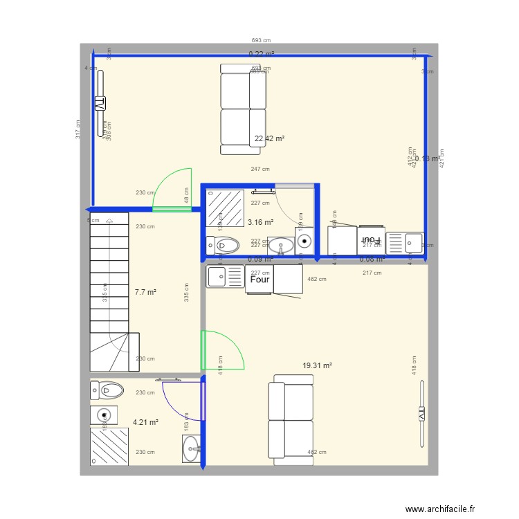 2e étage Elice plan projet. Plan de 0 pièce et 0 m2