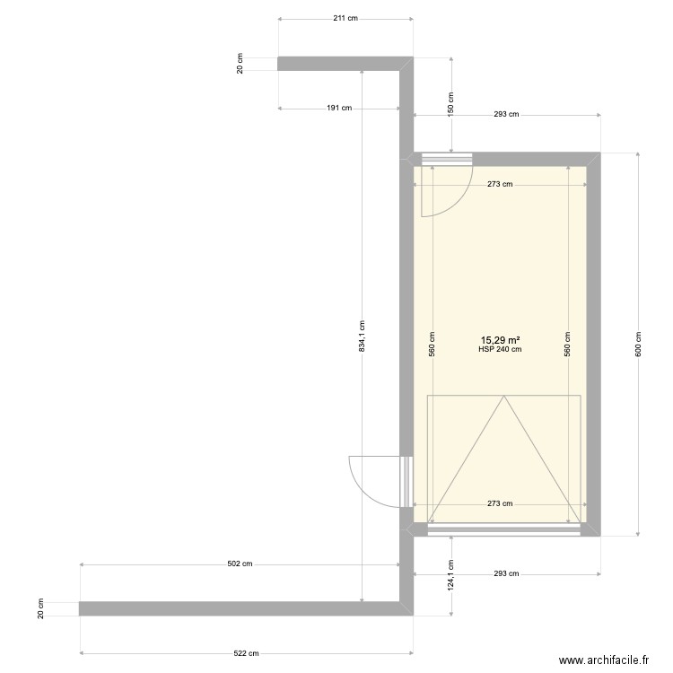 laure existant. Plan de 0 pièce et 0 m2