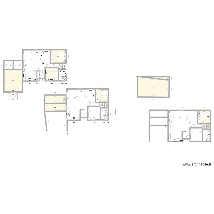 Projet pleinpied22700bis. Plan de 11 pièces et 148 m2