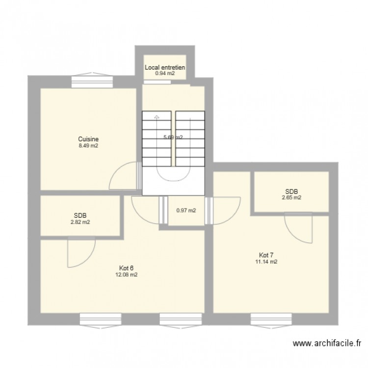 2ème étage. Plan de 0 pièce et 0 m2