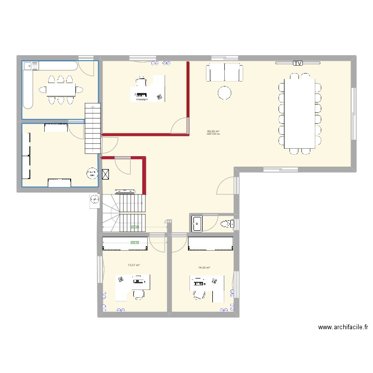 rez de chaussé arles version du 30 mai version 2. Plan de 4 pièces et 143 m2