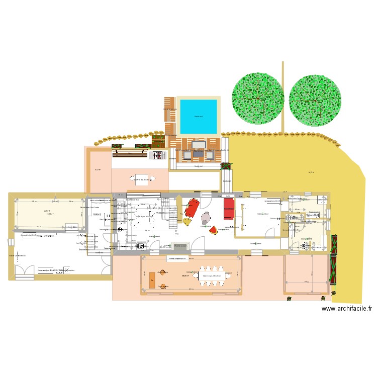 maison lavignasseaout21. Plan de 6 pièces et 122 m2