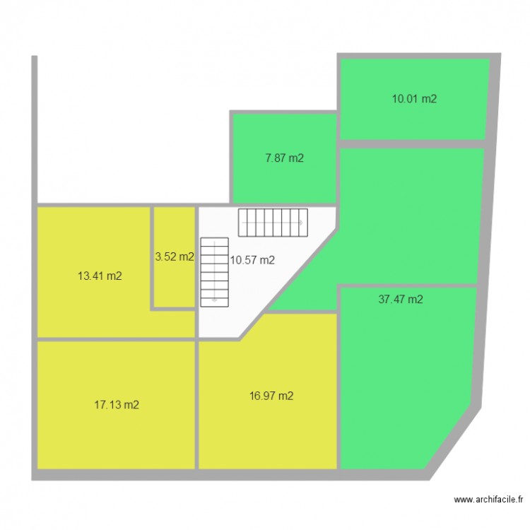 rogations etage. Plan de 0 pièce et 0 m2