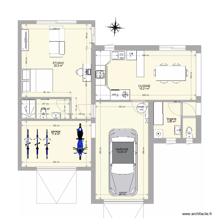 CUISINE GARAGES V2. Plan de 