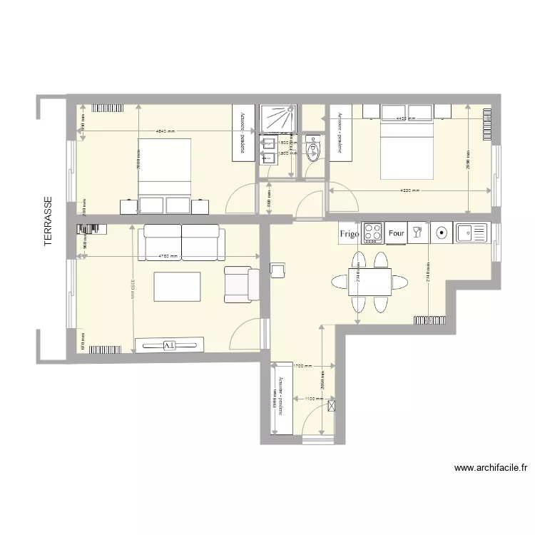 10000 ROSIERS meubles. Plan de 