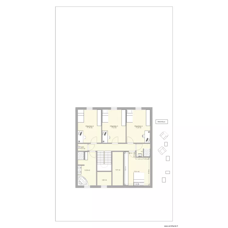 Maison Etage 5. Plan de 