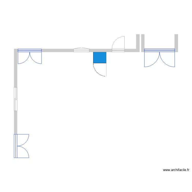 Ext&eacute;rieur Magasin. Plan de 