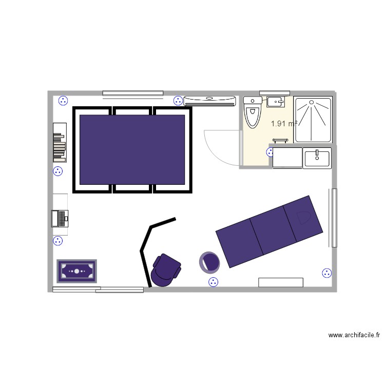 studio de massage sdb complete. Plan de 0 pièce et 0 m2