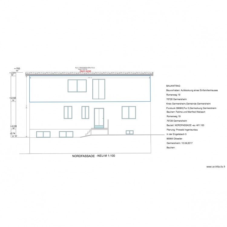 Wallasch  facade NORD. Plan de 0 pièce et 0 m2
