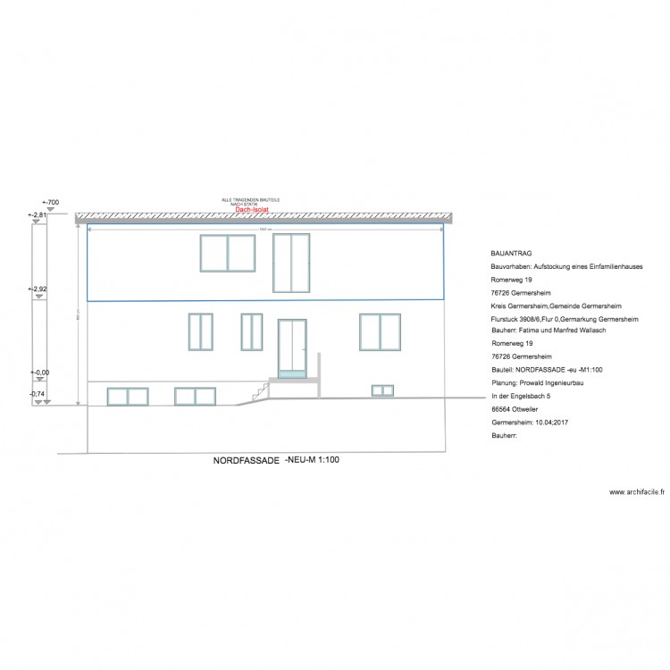 Wallasch  facade NORD. Plan de 0 pièce et 0 m2