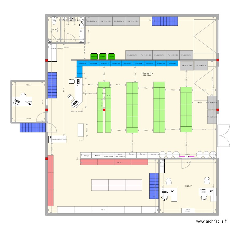 quiers v7. Plan de 7 pièces et 274 m2