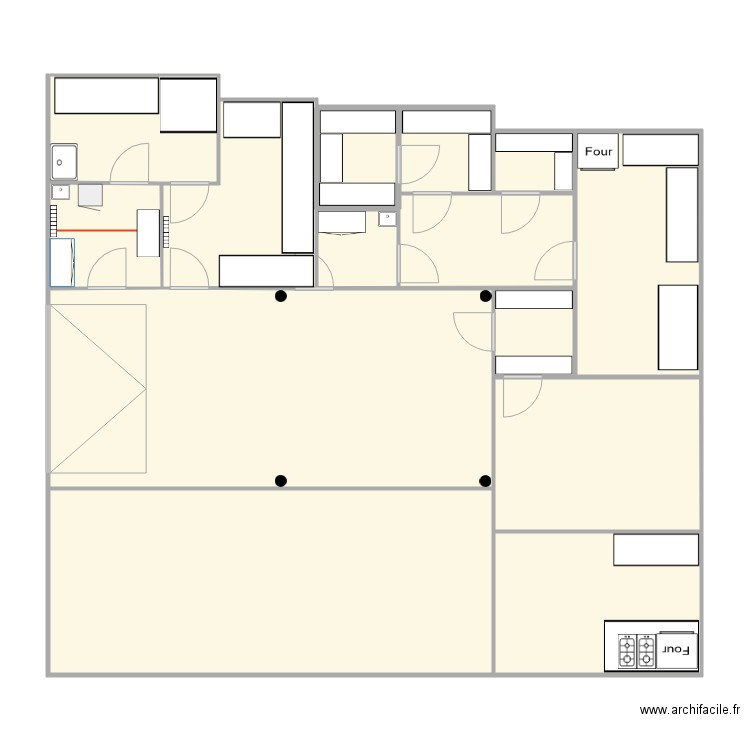 CELLIER DE LA TREILLE. Plan de 10 pièces et 154 m2