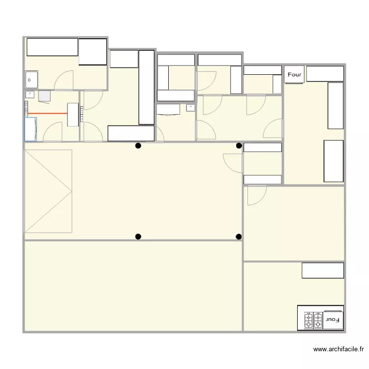 CELLIER DE LA TREILLE. Plan de 