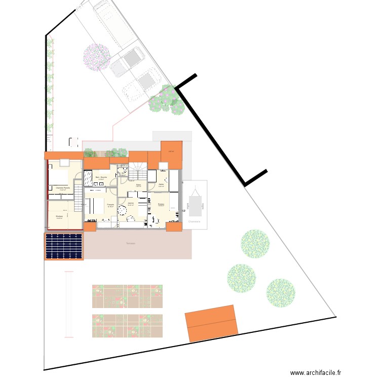 Maison Houppeville Etude 5. Plan de 0 pièce et 0 m2