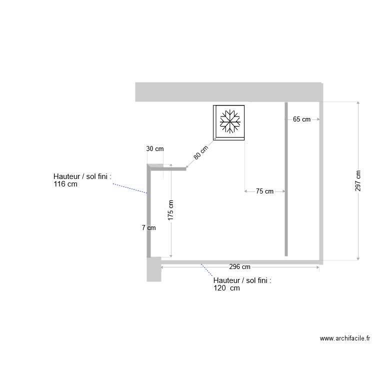 Cuisine Frigo. Plan de 0 pièce et 0 m2