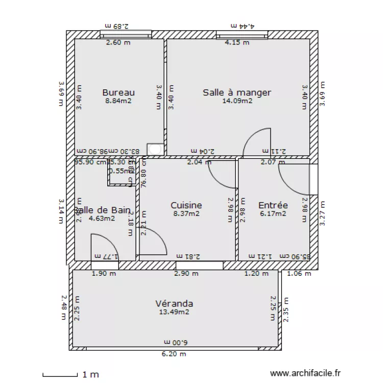 Maison-BREST-BAS. Plan de 
