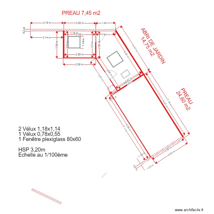                                                                 ok      CONSTRUCTION EXTENSION. Plan de 0 pièce et 0 m2