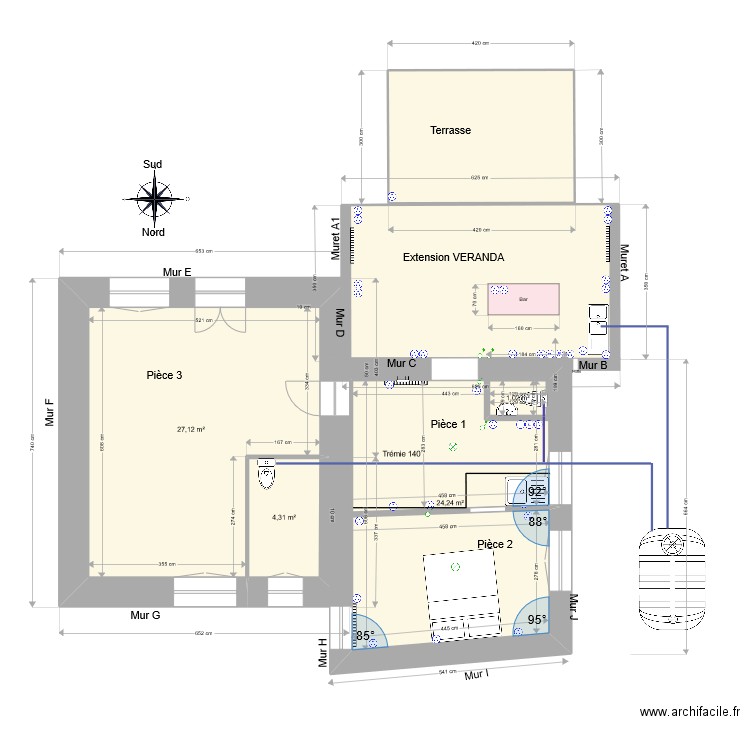 2022 04 18. Plan de 6 pièces et 91 m2