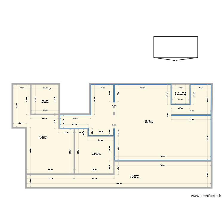 CASA PERIMTERO. Plan de 6 pièces et 119 m2