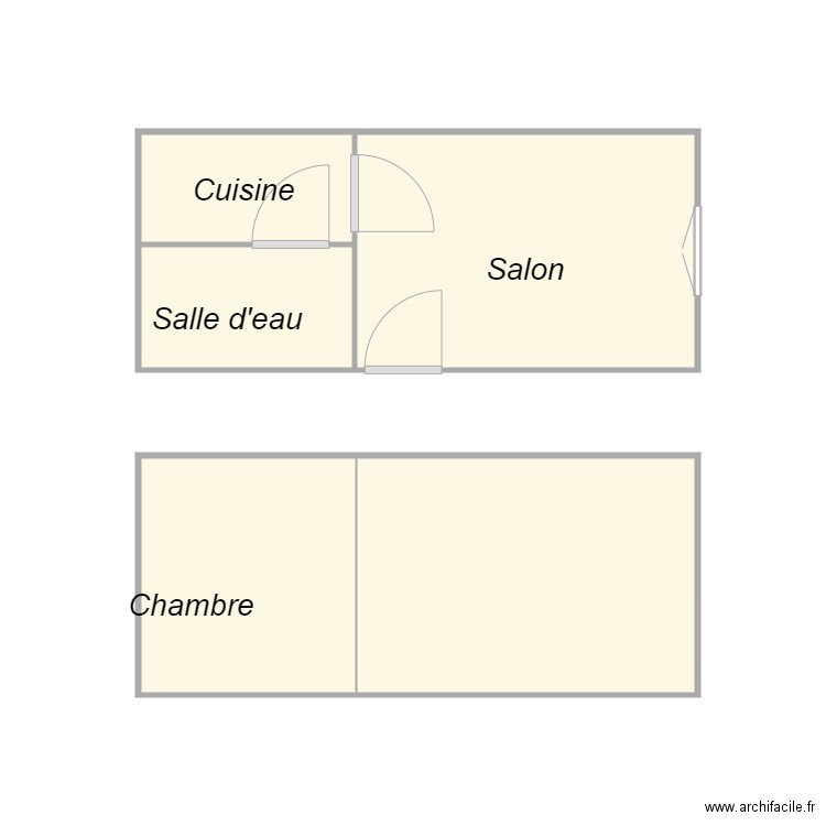 Croquis CONANT. Plan de 5 pièces et 16 m2