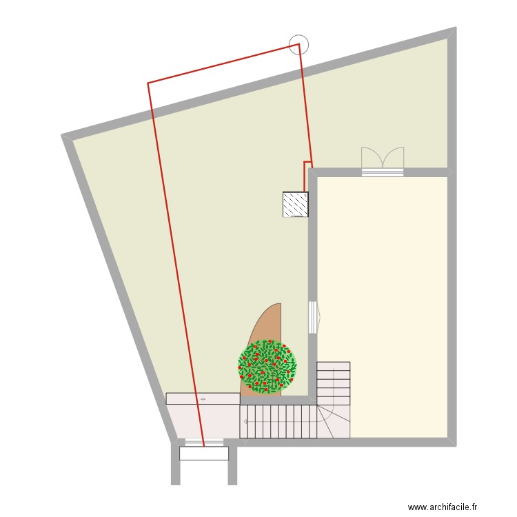 Jardin SMC. Plan de 2 pièces et 106 m2