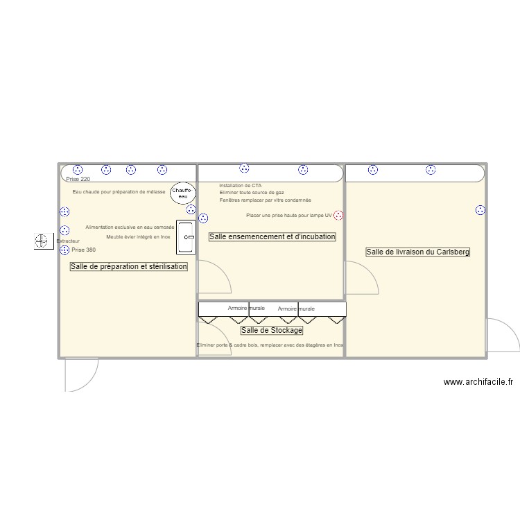 Plan existant laboratoire contrôle qualité 2. Plan de 0 pièce et 0 m2