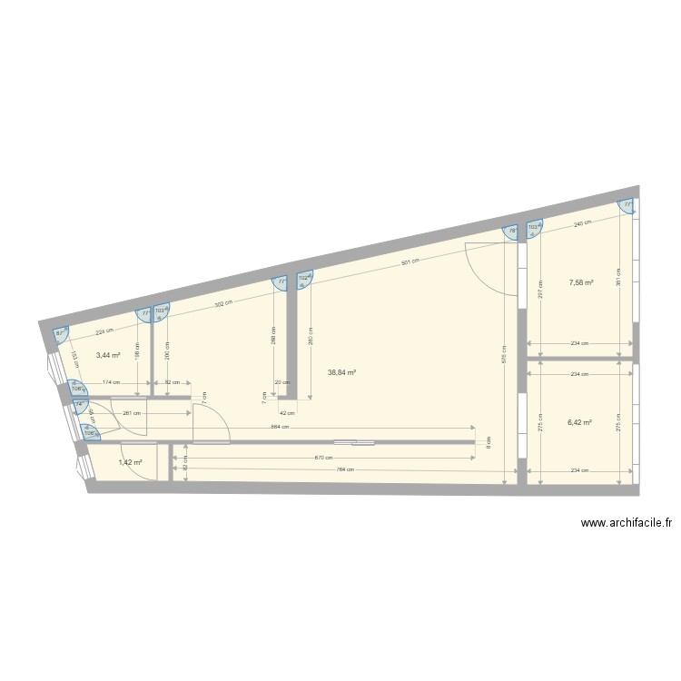 MAISON PDB rdc final AGRANDISSEMENT PORTE. Plan de 0 pièce et 0 m2