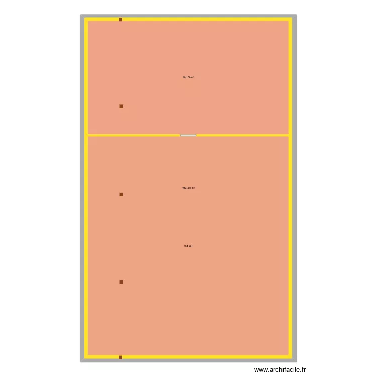 debut etage 1. Plan de 3  et 479 m²