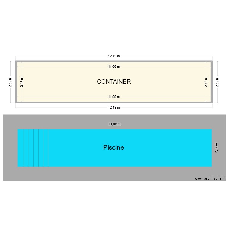 Piscine. Plan de 0 pièce et 0 m2