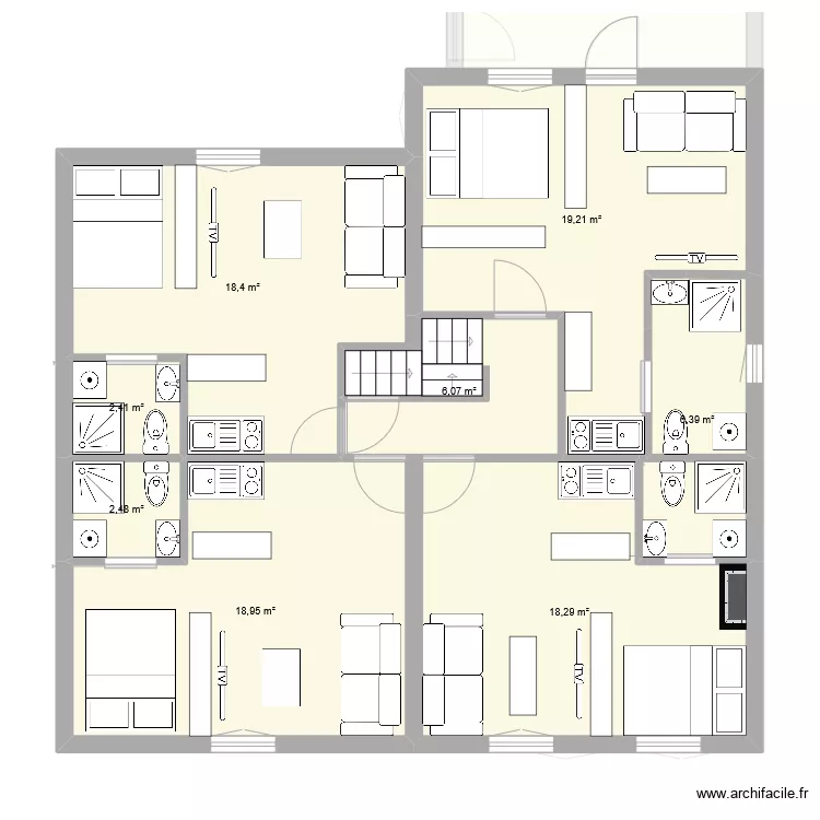 27 av jules guesdes projet sans cotes. Plan de 