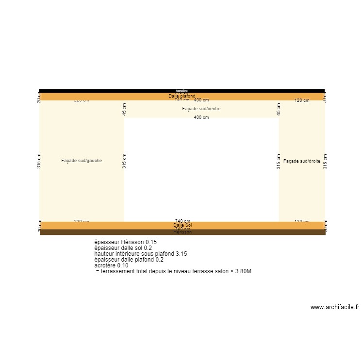 Plan de face Projet Garage MG 01-03-2024. Plan de 0 pièce et 0 m2