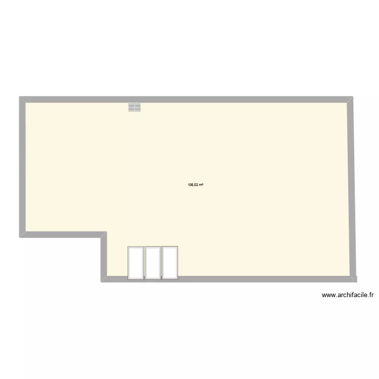 Plan Maison Ballan. Plan de 1 pièce et 106 m²