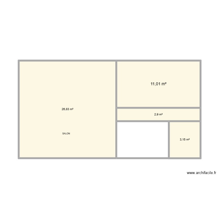 TEST 2. Plan de 4 pièces et 44 m2