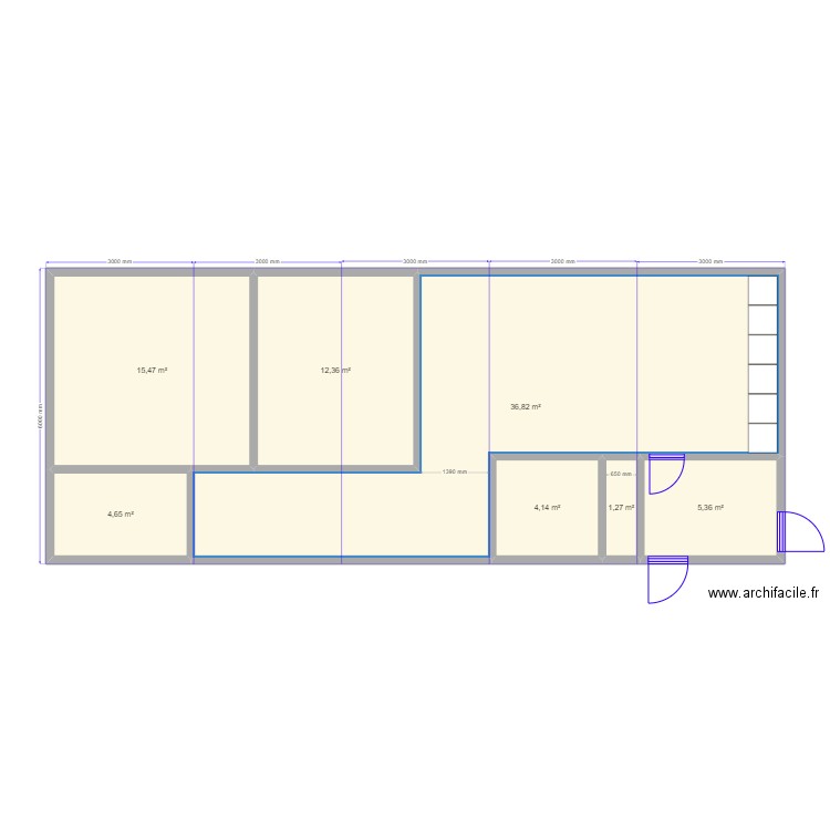 90 8. Plan de 7 pièces et 80 m2