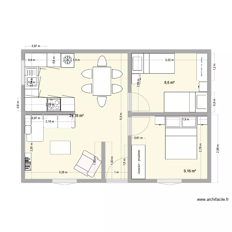 Jard sur mer - cuisine bat 1. Plan de Jard sur mer - cuisine bat 1. Plan de