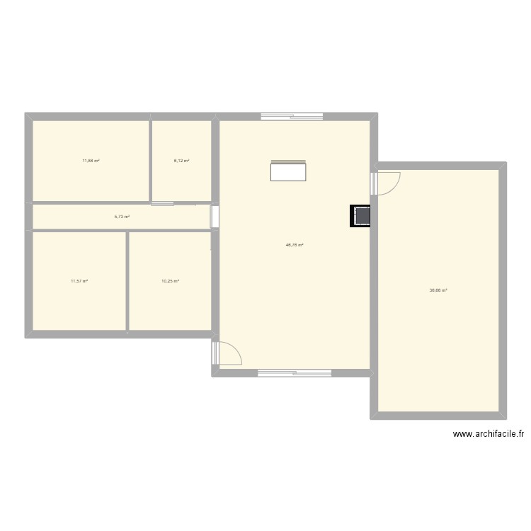 maison plan 1. Plan de 7 pièces et 129 m2