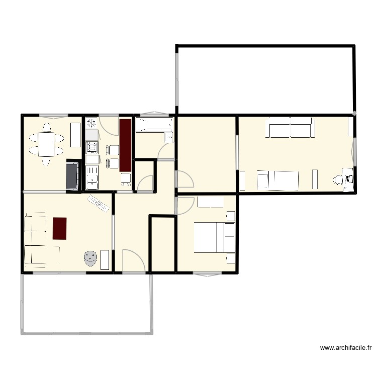 Projet HS meublé. Plan de 0 pièce et 0 m2 Projet HS meublé. Plan de 0 pièce et 0 m2