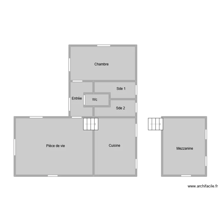 dubois 105 carrez. Plan de 8 Pièces et 60 m²