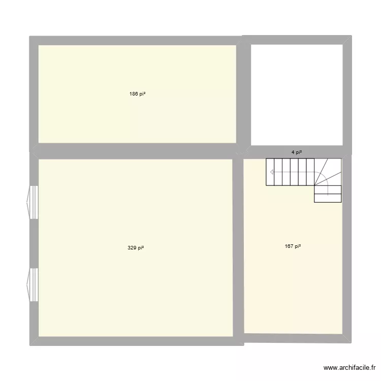 basement. Plan de 4  et 64 m²