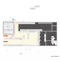 PLAN boutique avec entr&eacute; voyage et agence immo