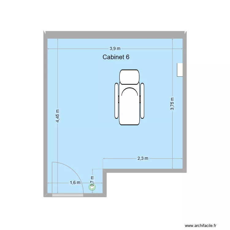 31186 Cabinet 6. Plan de 1  et 16 m²