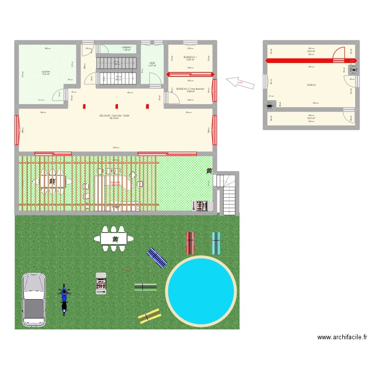 maison robin 2. Plan de 12 pièces et 170 m2