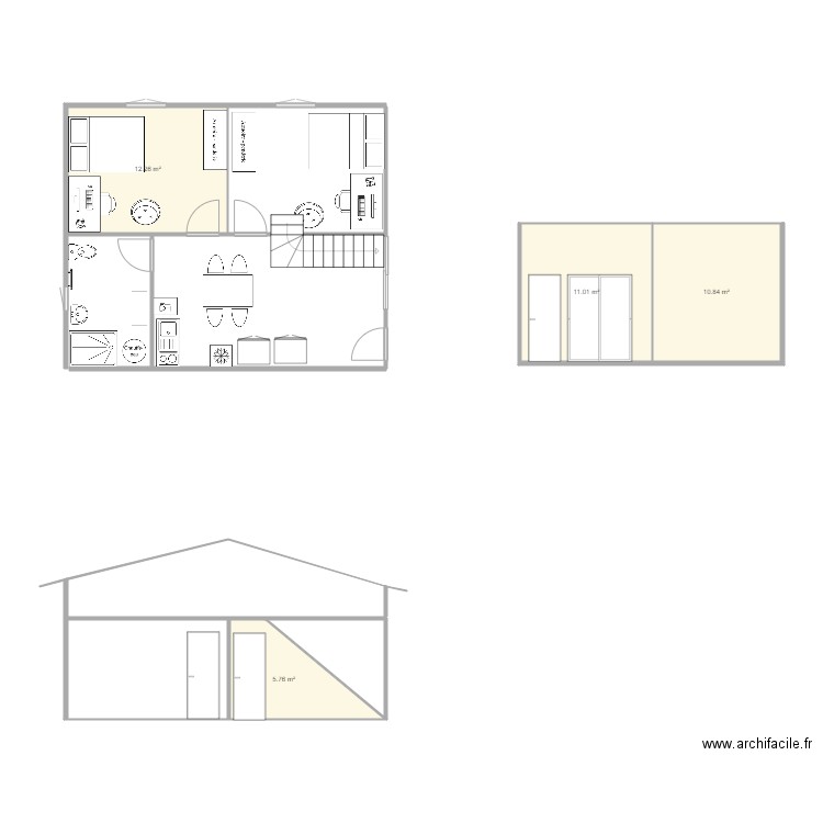 chambre jardin division. Plan de 0 pièce et 0 m2
