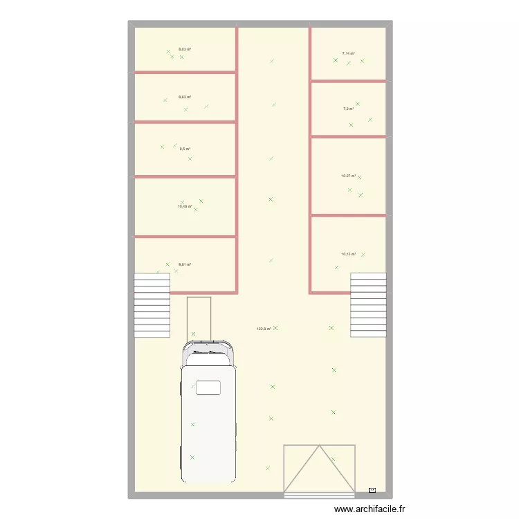 AIGRE V2. Plan de 10  et 204 m²