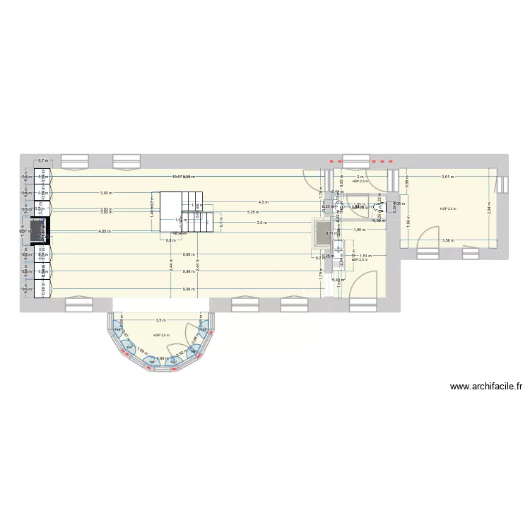 1er étage. Plan de 6 et 76 m² 1er étage. Plan de 6 et 76 m²