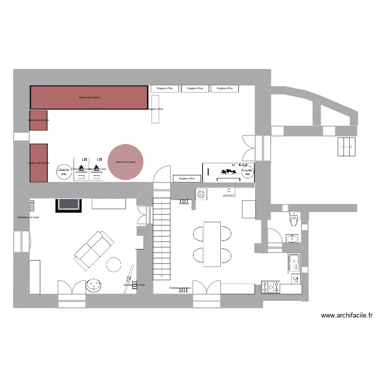 plan rez de jardin grande maison projet 5. Plan de 