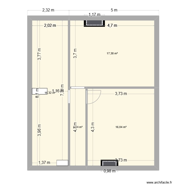 maison-&eacute;tage. Plan de 0 pièce et 0 m2